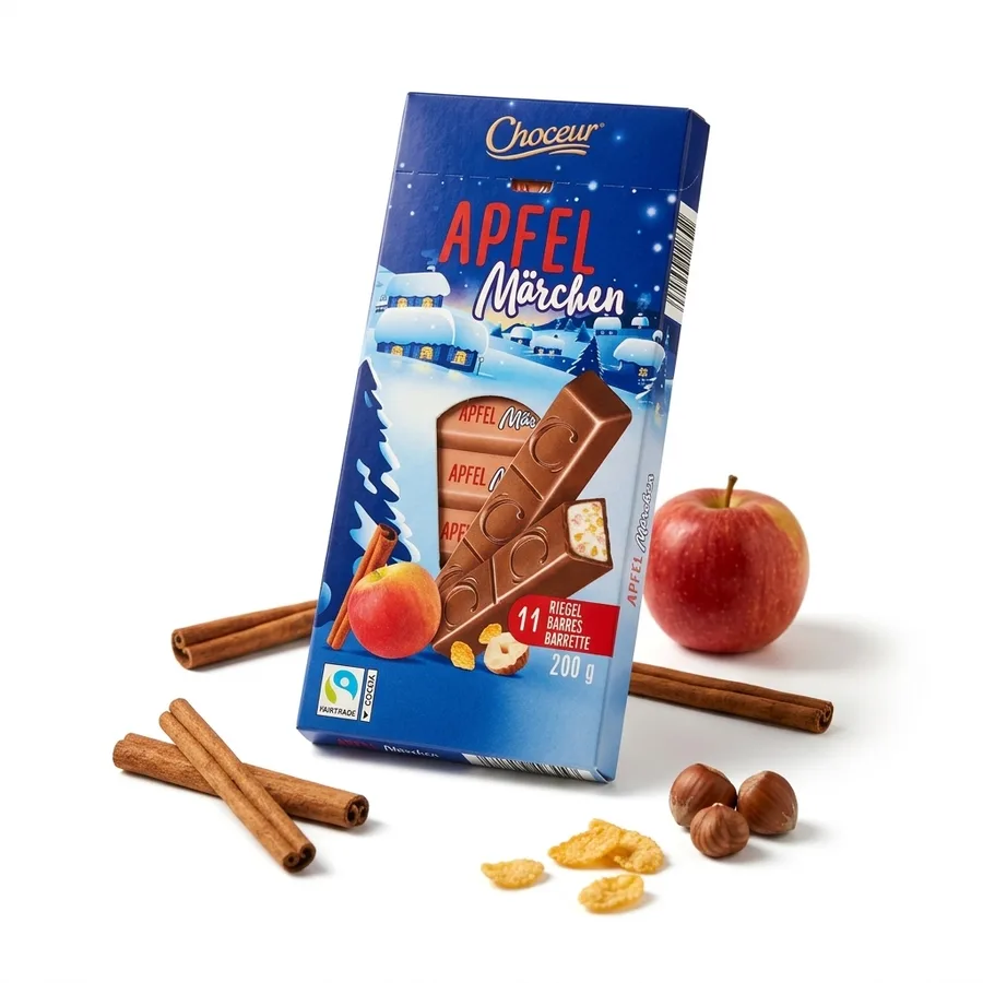 Mléčná čokoláda s jablkem a skořicí 200 g – Choceur