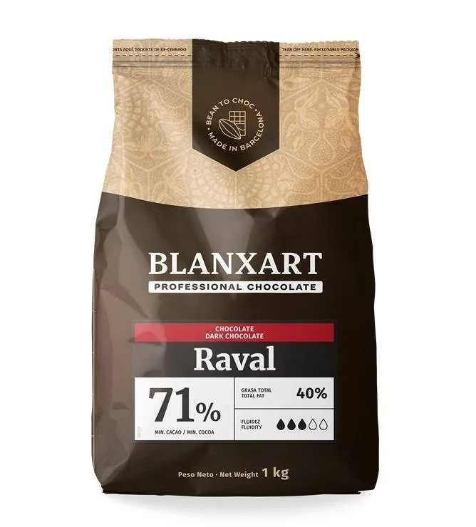 Pravá hořká čokoláda Raval 71% 1 kg – Blanxart