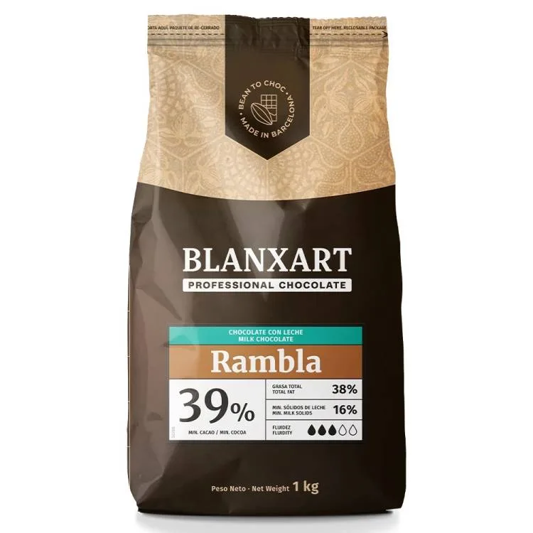 Pravá mléčná čokoláda Rambla 39% 1 kg – Blanxart