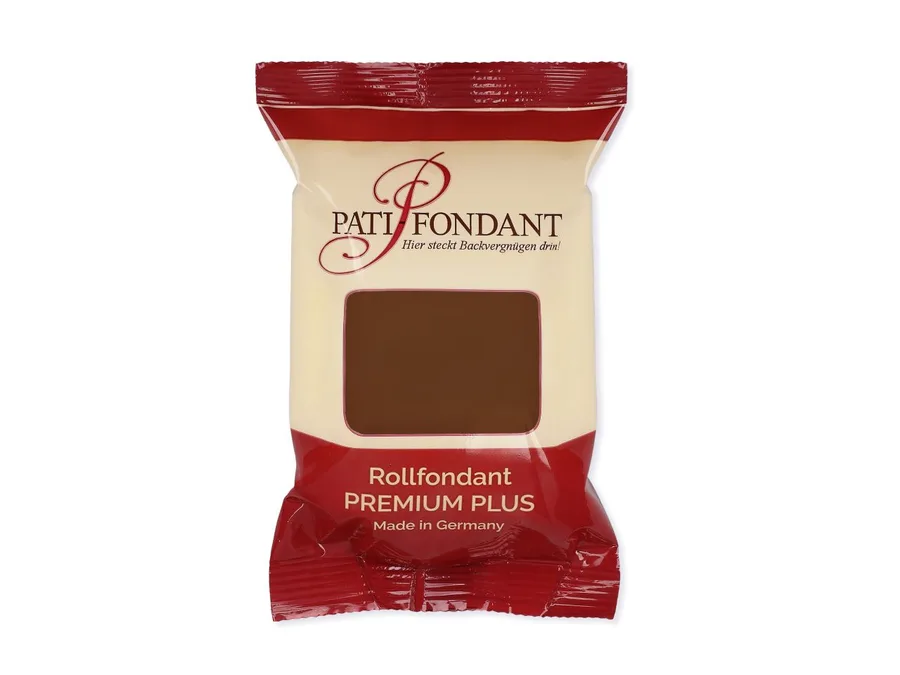Potahovací hmota PATI PREMIUM elastická, hnědá 250 g – Cake Masters