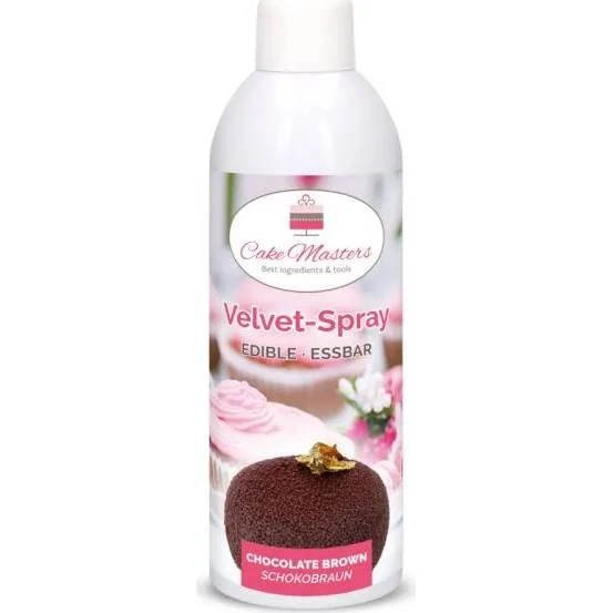 Velvet sprej sametový efekt čoko hnědá 400 ml – Cake Masters