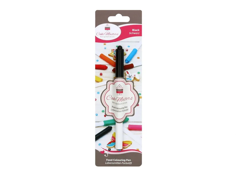 Černý potravinářský fix s hrotem 1 mm – Cake Masters