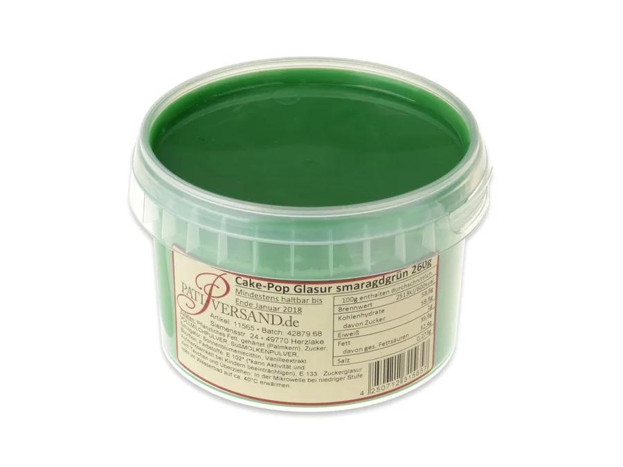 Tuková poleva smaragdově zelená 260 g – Cake Masters