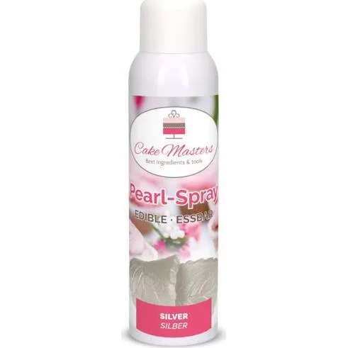 Barva ve spreji perleťová stříbrná 100 ml – Cake Masters