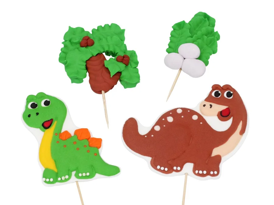 Cukrové zápichy Dinosauři 4 ks – Cake Masters