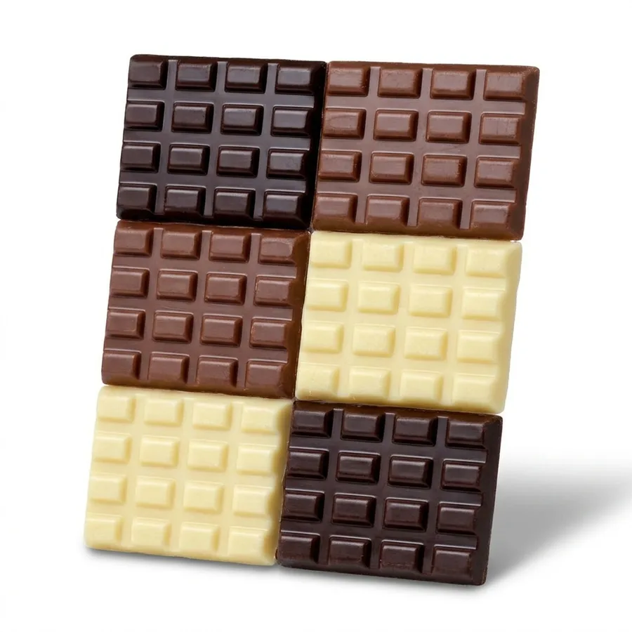 Mini čokoládové tabulky mix tří druhů čokolády, 18 ks – Cake-Masters