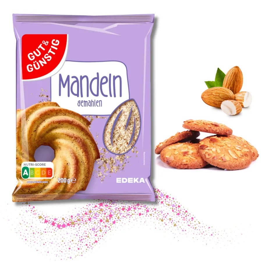 Přírodní mleté mandle na pečení 200 g – EDEKA