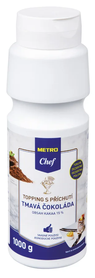Topping s příchutí tmavá čokoláda 1013 g – METRO Chef