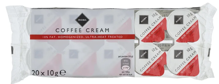 Smetana do kávy 10 % 20 × 10 g – RIOBA
