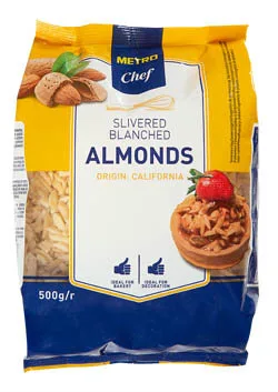 Mandle blanšírované třísky 500 g – METRO CHEF