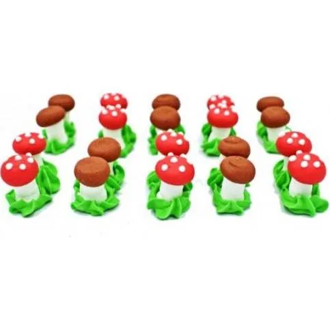 Cukrová figurka houby 1x2 cm 20 ks – I love Cakes