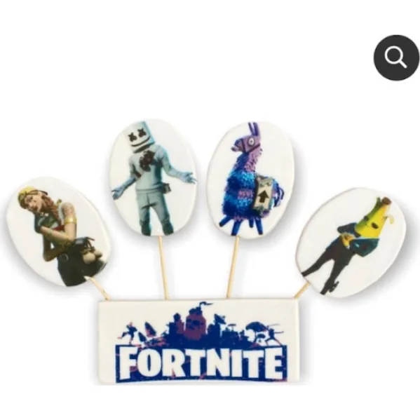 Cukrová figurka zápich na dort Fortnite – I Love Cakes