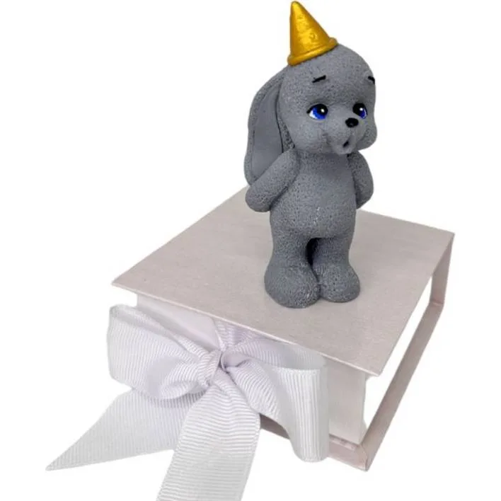 Čokoládový zajíček šedivý stojící 9 cm – I love Cakes