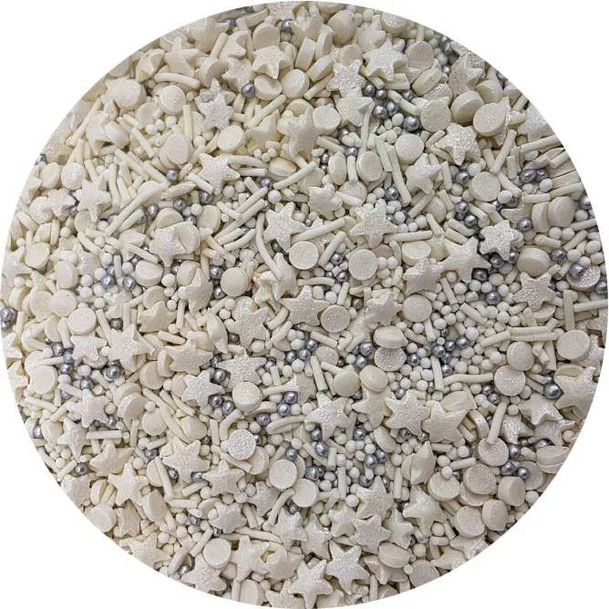 Cukrové zdobení Bílý mix 80 g – I LOVE CAKES