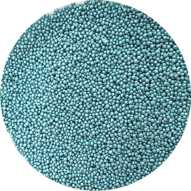 Cukrové perličky metalické tyrkysové 2 mm 80 g – I LOVE CAKES