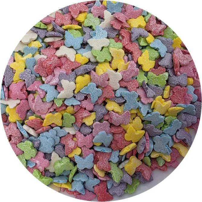 Cukrové zdobení barevní motýlci 80 g – I LOVE CAKES