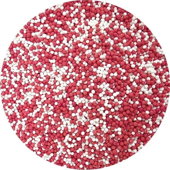 Cukrové perličky červeno-bílé 80 g – I LOVE CAKES