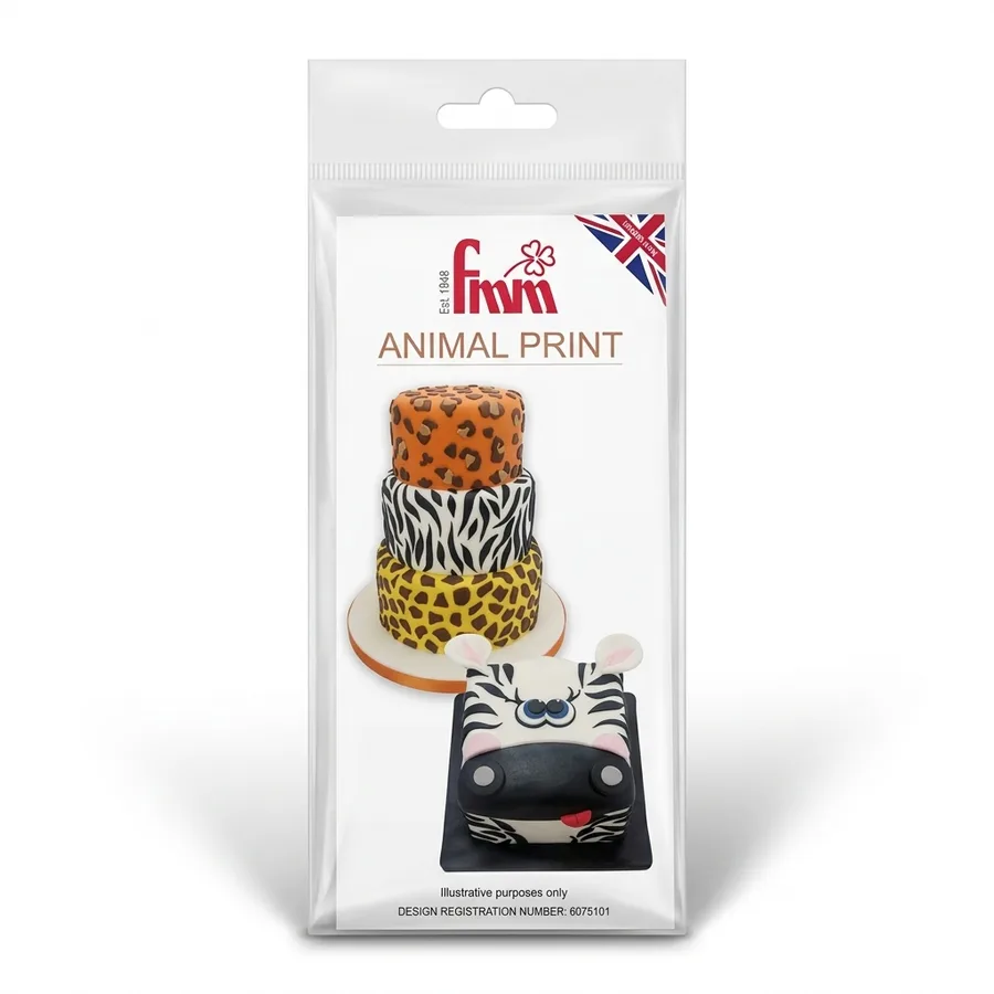 Vypichovač na marcipán zebra, žirafa a leopard 8x19 cm – FMM