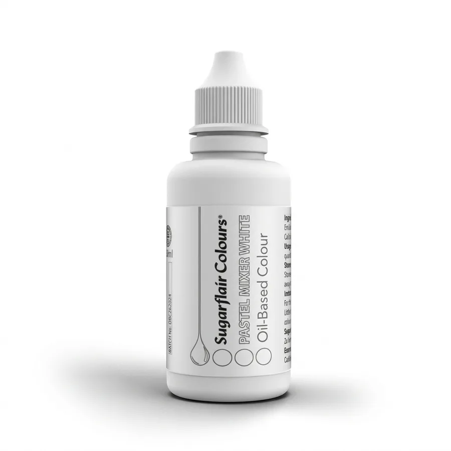 Bílá olejová barva do tuků a čokolády 30 ml – Sugarflair