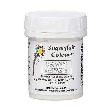 Bílá polotekutá gelová barva Extra White 50 g – Sugarflair