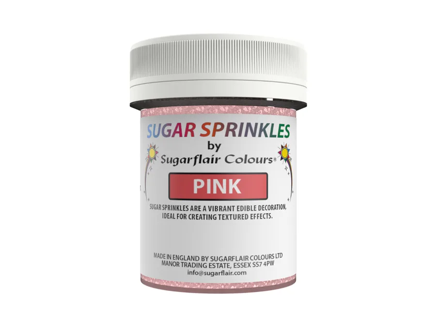 Růžový dekorační cukr jemné sypání 40 g – Sugarflair