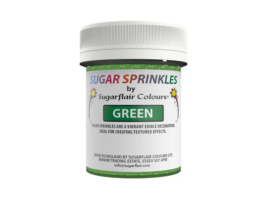 Zelený dekorační cukrový písek 40g – Sugarflair