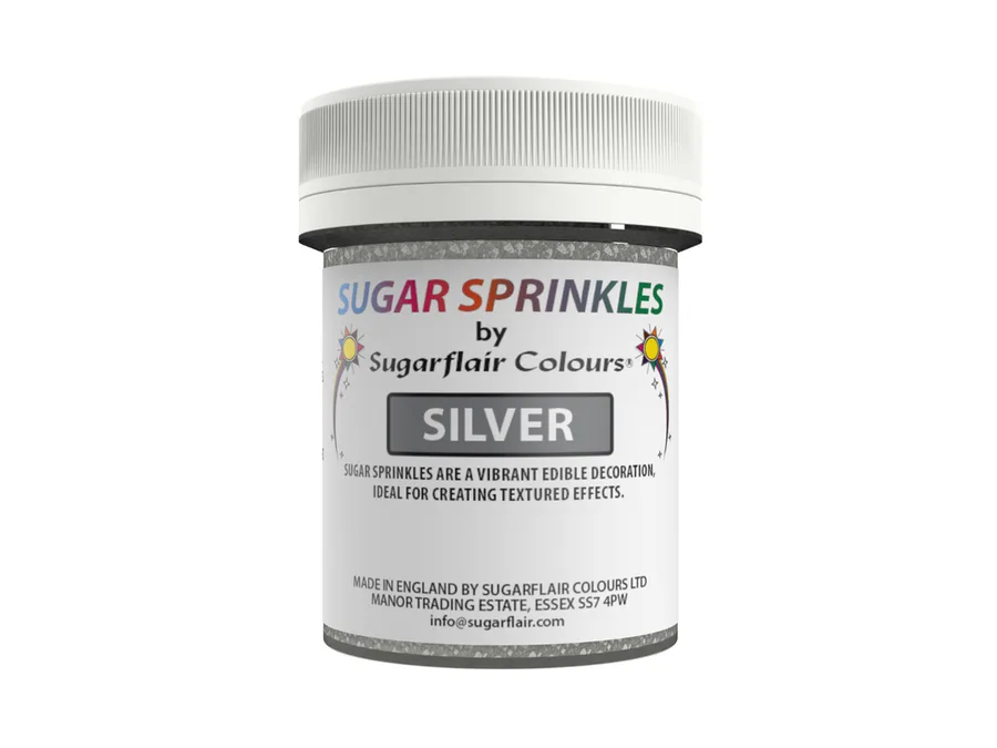 Cukrové sypání stříbrný cukr 40 g – Sugarflair