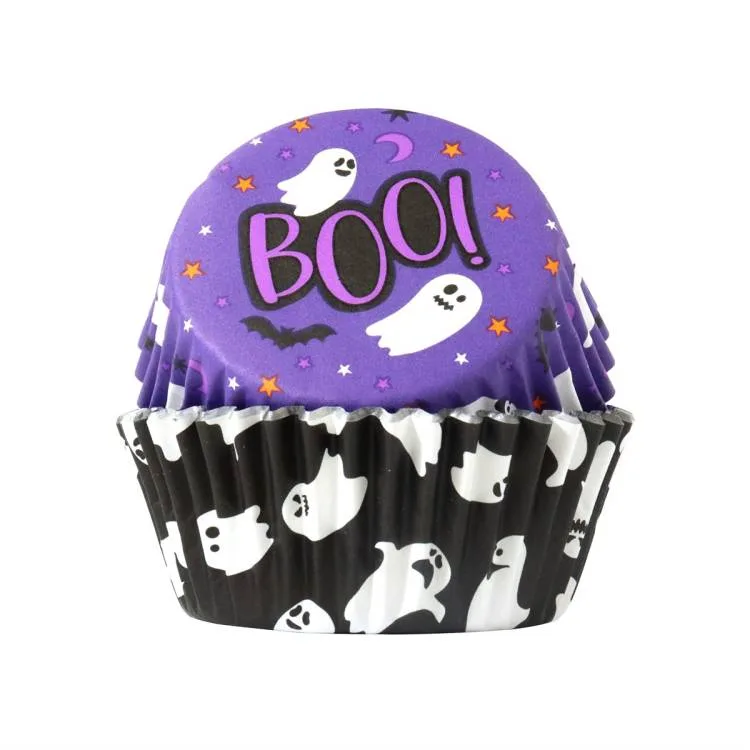Košíčky na muffiny s alobalovým vnitřkem Halloweenské duchové 5 × 3 cm, 60 ks – PME