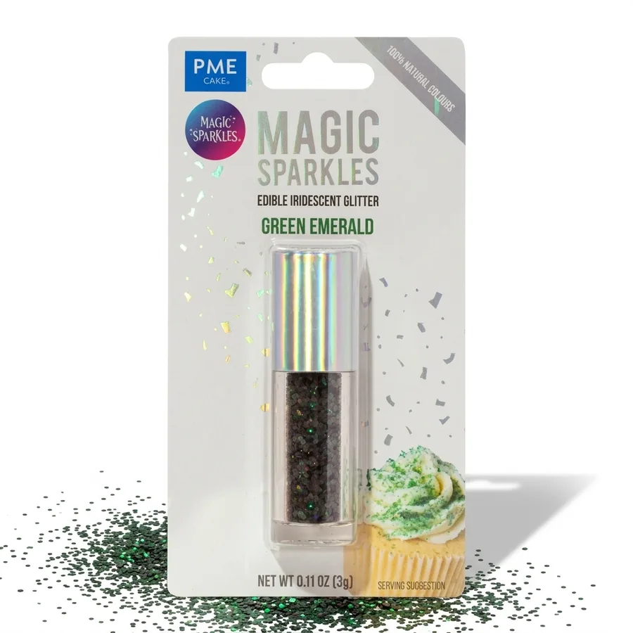 Jedlé glitry Green Emerald zelené 3 g – PME
