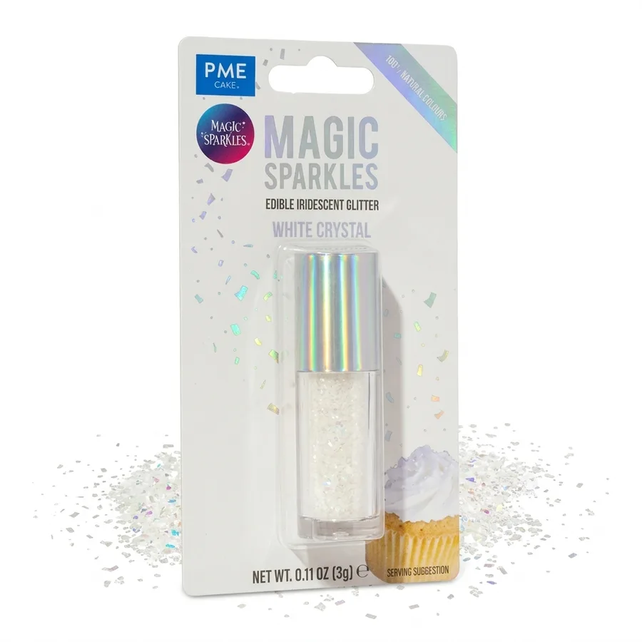 Jedlé glitry White Crystal 3 g – PME