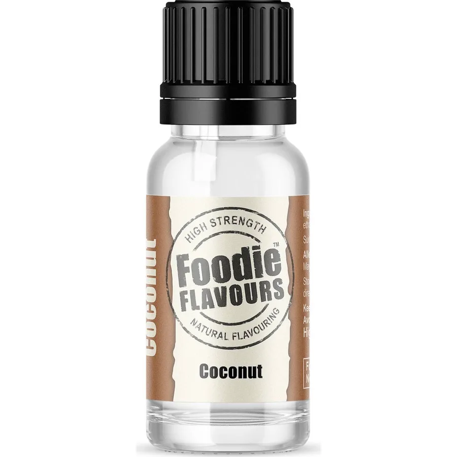 Přírodní koncentrované aroma kokos 15 ml – Foodie Flavours