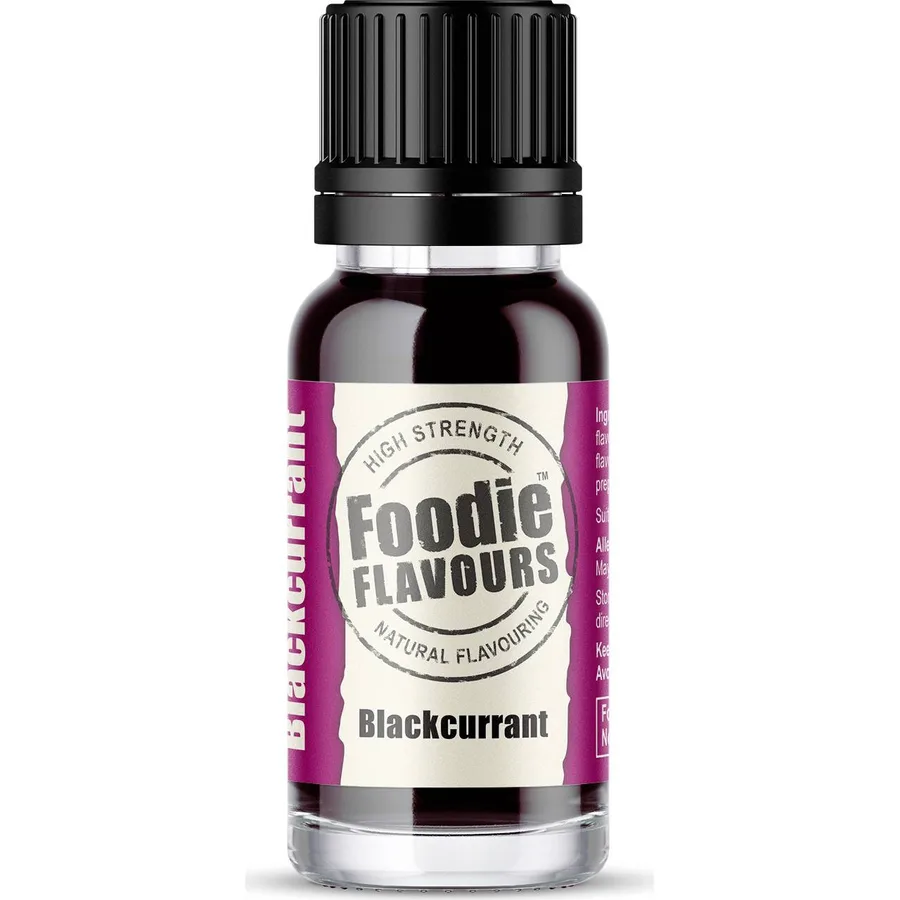 Přírodní aroma černý rybíz 15 ml – Foodie Flavours