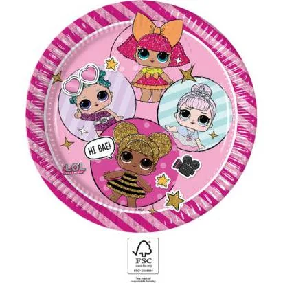 Papírové talíře na párty L.O.L. 23 cm (8 ks) – Procos