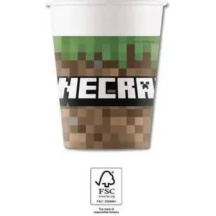 Papírové kelímky Minecraft, 8 ks – Procos