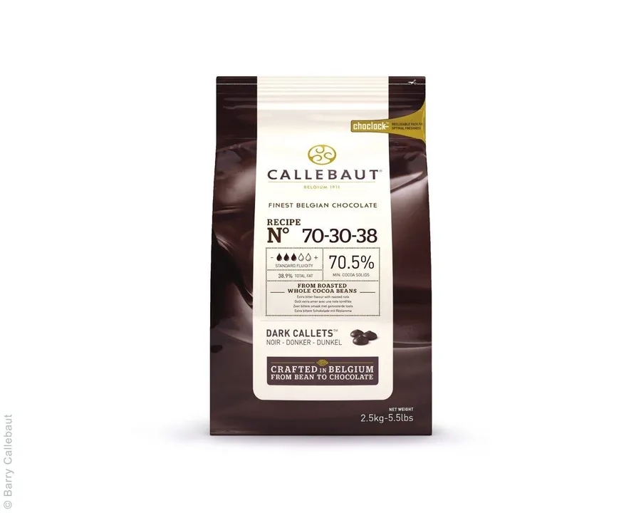 Hořká belgická čokoláda 70,5% pecičky 2,5 kg – Callebaut