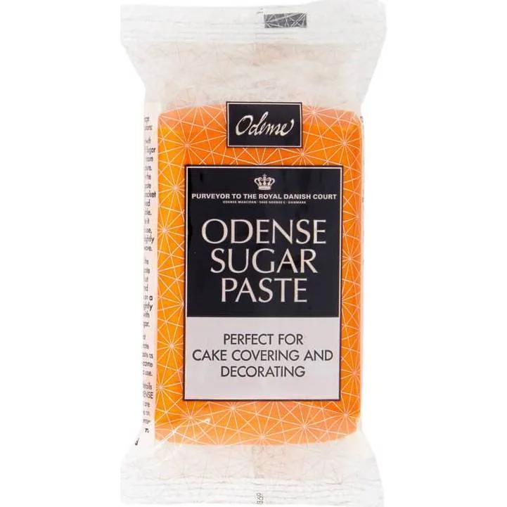 Potahovací hmota oranžová s vanilkovou příchutí 250 g – Odense