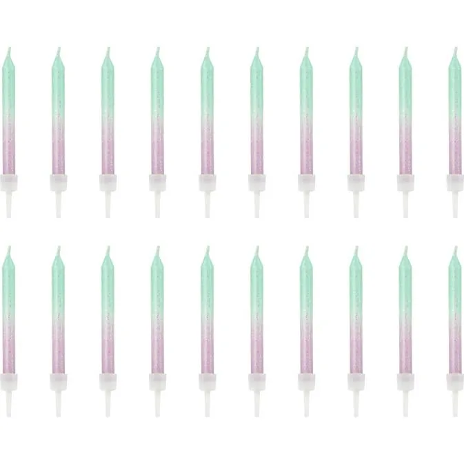 Svíčky na dort Ombre 6 cm, 20 ks – PartyDeco