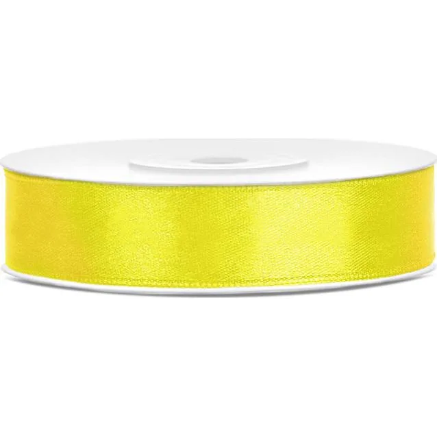 Žlutá dekorační stuha 12 mm × 25 m – PartyDeco