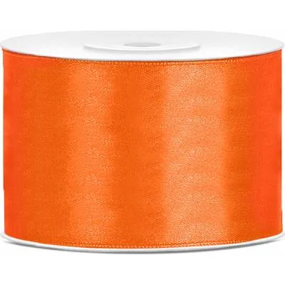 Saténová stuha oranžová 50 mm / 25 m – PartyDeco