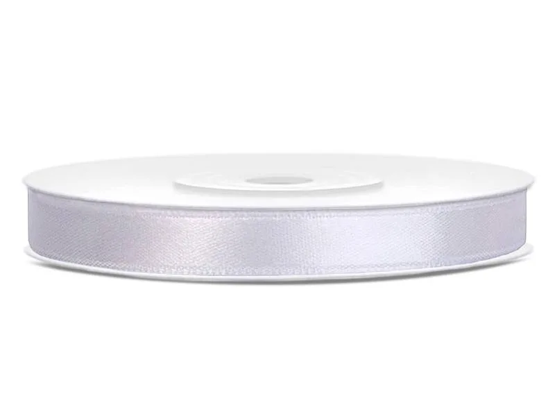 Bílá stuha 6 mm × 25 m – PartyDeco