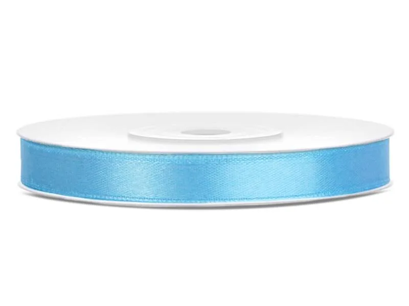 Světle modrá dekorační stuha 6 mm × 25 m – PartyDeco
