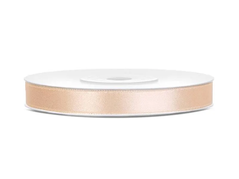 Krémová stuha 6 mm × 25 m – PartyDeco