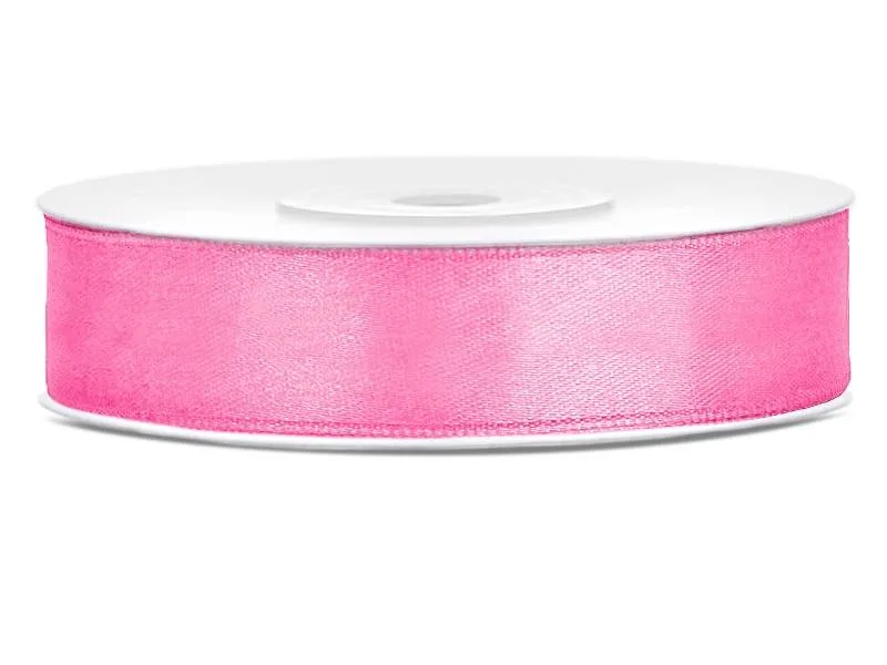 Růžová dekorační stuha 12 mm × 25 m – PartyDeco