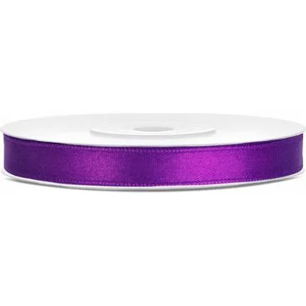 Fialová dekorační stuha 6 mm × 25 m – PartyDeco