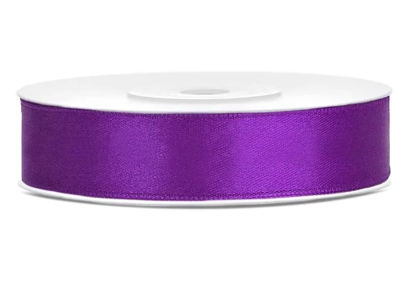 Sytě fialová dekorační stuha 12 mm × 25 m – PartyDeco