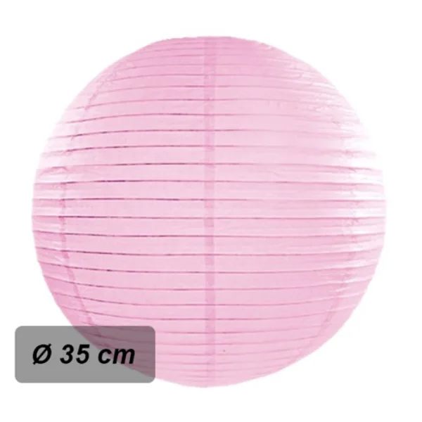 Lampion kulatý růžový – 35 cm