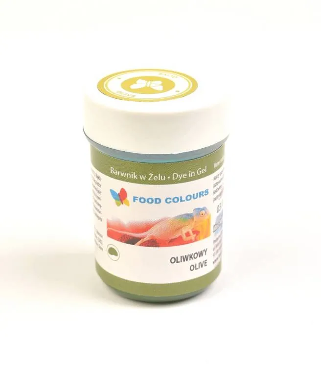 Gelová potravinářská barva olivová 35 g – Food Colours