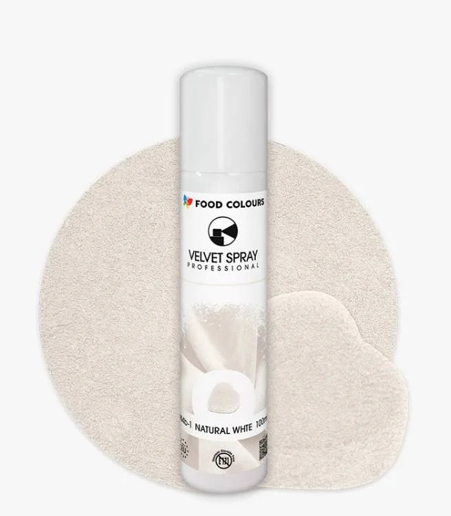 Sametový sprej Natural White 100 ml – Food Colours
