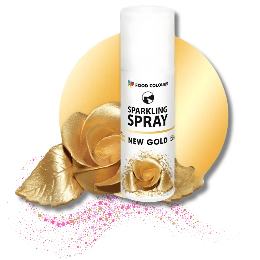 Zlatá barva ve spreji New Gold 250 ml – Food Colours
