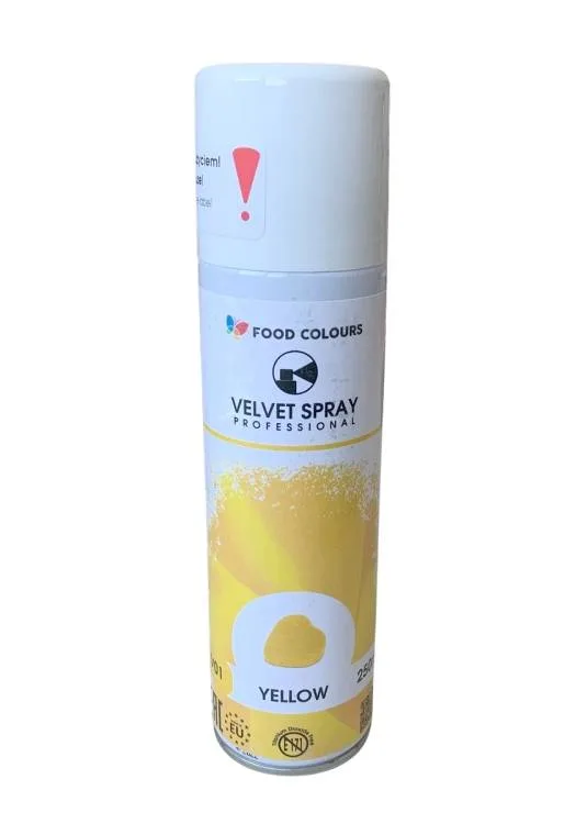 Sametový sprej žlutý velur 250 ml – Food Colours